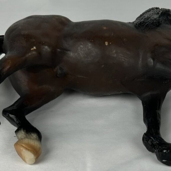 Retired Breyer Horse #3175 Action Drafters Dark Bay Friesian Brown Vintage - Picture 8 of 10
